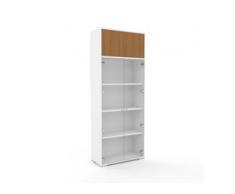 Hochschrank Kristallglas klar - Moderner Schrank: Türen in Kristallglas klar - Hochwertige Materialien - 77 x 196 x 35 cm,...