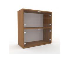 Vitrine Kristallglas klar - Moderne Glasvitrine: Türen in Kristallglas klar - Hochwertige Materialien - 77 x 80 x 35 cm,...
