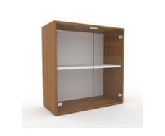 Vitrine Kristallglas klar - Moderne Glasvitrine: Türen in Kristallglas klar - Hochwertige Materialien - 77 x 80 x 35 cm,...