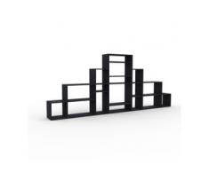 Regalsystem Anthrazit - Flexibles Regalsystem: Hochwertige Qualität, einzigartiges Design - 380 x 157 x 35 cm, Komplett...