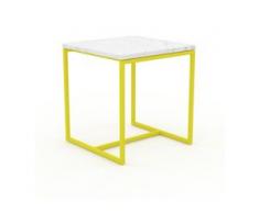 Beistelltisch Marmor, Weißer Carrara - Eleganter Nachttisch: Hochwertige Materialien, einzigartiges Design - 42 x 46 x 42...