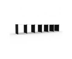 Regalsystem Schwarz - Flexibles Regalsystem: Hochwertige Qualität, einzigartiges Design - 233 x 41 x 35 cm, Komplett anpassbar