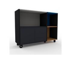 Regalsystem Schwarz - Flexibles Regalsystem: Türen in Anthrazit - Hochwertige Materialien - 116 x 87 x 35 cm, Komplett...