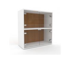 Vitrine Kristallglas klar - Moderne Glasvitrine: Türen in Kristallglas klar - Hochwertige Materialien - 77 x 80 x 35 cm,...
