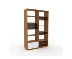 Regalsystem Eiche - Flexibles Regalsystem: Türen in Weiß - Hochwertige Materialien - 152 x 239 x 47 cm, Komplett anpassbar