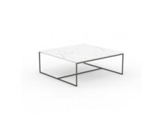 Beistelltisch Marmor, Weißer Carrara - Eleganter Nachttisch: Hochwertige Materialien, einzigartiges Design - 121 x 46 x 121...