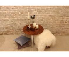 Beistelltisch Nussbaum - Eleganter Nachttisch: Hochwertige Materialien, einzigartiges Design - 60 x 47 x 60 cm, Komplett...
