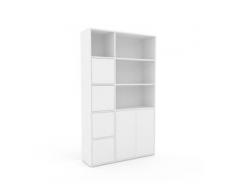 Aktenregal Weiß - Flexibles Büroregal: Türen in Weiß - Hochwertige Materialien - 116 x 195 x 35 cm, konfigurierbar