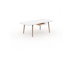 Designer Esstisch Massivholz Weiß - Individueller Designer-Massivholztisch: mit 2 Schublade/n - Hochwertige Materialien -...