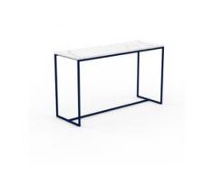 Beistelltisch Marmor, Weißer Carrara - Eleganter Nachttisch: Hochwertige Materialien, einzigartiges Design - 121 x 71 x 42...
