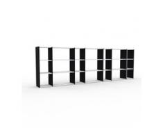 Bücherregal Schwarz - Modernes Regal für Bücher: Hochwertige Qualität, einzigartiges Design - 380 x 118 x 35 cm, Individuell...