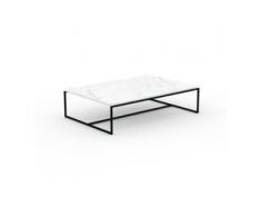 Beistelltisch Marmor, Weißer Carrara - Eleganter Nachttisch: Hochwertige Materialien, einzigartiges Design - 121 x 31 x 81...
