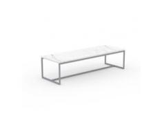Beistelltisch Marmor, Weißer Carrara - Eleganter Nachttisch: Hochwertige Materialien, einzigartiges Design - 121 x 31 x 42...
