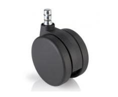 5x ROLO No-Noise 11mm/75mm Teppichböden - Stuhlrollen Schwarz