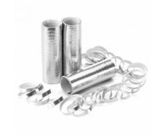 Luftschlangen Metallic, silber