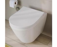 VitrA Aquacare Integra Wand-Tiefspül-WC-Set mit Bidetfunktion L: 54 B: 35,5 cm, mit WC-Sitz 7041B003-6200