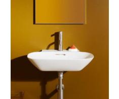 Laufen INO Handwaschbecken B: 45 T: 41 cm weiß, mit Clean Coat mit 1 Hahnloch, ungeschliffen, mit Überlauf H8153014001041