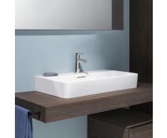 Laufen VAL Waschtisch B: 75 T: 42 cm weiß, mit Clean Coat, mit 1 Hahnloch, geschliffen, mit Überlauf H8162854001041
