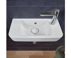 Villeroy & Boch O.novo Compact Handwaschbecken B: 50 T: 25 cm weiß, mit 1 Hahnloch rechts, mit Überlauf 4342R501