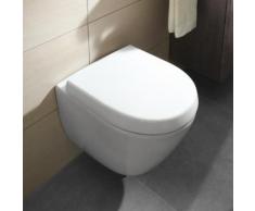 Villeroy & Boch Subway 2.0 Wand-Tiefspül-WC Compact L: 48 cm B: 35,5 cm ohne Spülrand, weiß, mit CeramicPlus 5606R0R1