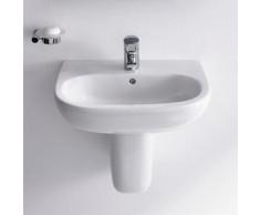 Duravit D-Code Waschtisch B: 55 T: 43 cm weiß, mit 1 Hahnloch, mit Überlauf 2310550000