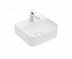 Villeroy & Boch Finion Handwaschbecken B: 43 T: 39 cm stone white mit CeramicPlus, geschliffen, ohne Überlauf 43644LRW