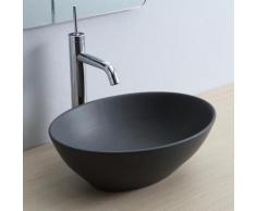 Scarabeo Ovo Aufsatzwaschbecken B: 41 H: 14 T: 33 cm schwarz matt, mit BIO System Beschichtung 801149BK