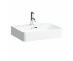 Laufen VAL Waschtisch B: 55 T: 42 cm weiß, mit Clean Coat, mit 1 Hahnloch, geschliffen, mit Überlauf H8162824001041