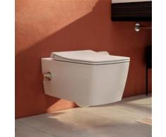 VitrA Aquacare Metropole Wand-Tiefspül-WC-Set mit Bidetfunktion L: 56,5 B: 34 cm, mit WC-Sitz mit integrierter Thermostat-Armatur 7672B003-6204