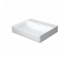 Duravit DuraSquare Waschtisch B: 60 T: 47 cm weiß, mit WonderGliss, ohne Hahnloch, ungeschliffen 23536000701