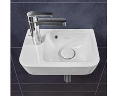 Villeroy & Boch O.novo Compact Handwaschbecken B: 36 T: 25 cm, Becken rechts weiß, mit Überlauf 43423601