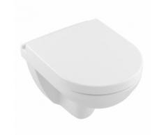 Villeroy & Boch O.novo Wand-Tiefspül-WC Compact L: 49 B: 36 cm ohne Spülrand, weiß, mit CeramicPlus 5688R0R1