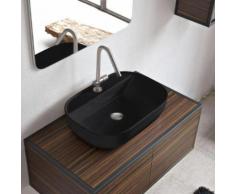Scarabeo Glam Aufsatzwaschbecken B: 56 H: 14 T: 38 cm schwarz, mit BIO System Beschichtung 180235BK