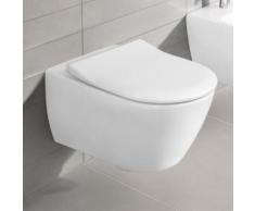 Villeroy & Boch Subway 2.0 Combi-Pack Wand-Tiefspül-WC, offener Spülrand L: 56 B: 37 cm, mit WC-Sitz weiß, mit CeramicPlus 5614R2R1