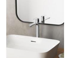 Ideal Standard Connect Air Einhebel-Waschtischarmatur mit verlängertem Sockel chrom, ohne Ablaufgarnitur A7027AA