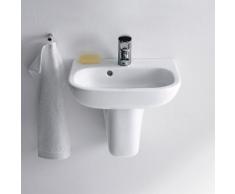 Duravit D-Code Handwaschbecken B: 45 T: 34 cm weiß, mit 1 Hahnloch, mit Überlauf 0705450000