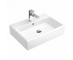 Villeroy & Boch Memento Handwaschbecken B: 50 T: 42 cm weiß mit CeramicPlus, mit 1 Hahnloch, ungeschliffen, mit Überlauf 513350R1