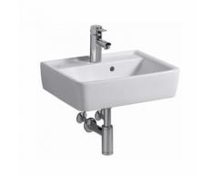 Geberit Renova Plan Handwaschbecken B: 50 T: 38 cm weiß, mit 1 Hahnloch, mit Überlauf 272150000