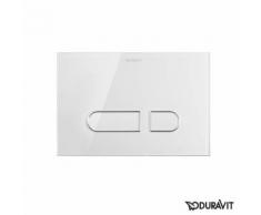 Duravit DuraSystem Betätigungsplatte A1 für WC, Glas weiß/weiß WD5002012000
