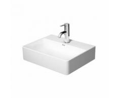 Duravit DuraSquare Handwaschbecken B: 45 T: 35 cm weiß, mit 1 Hahnloch, ungeschliffen 0732450041