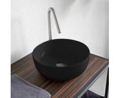 Scarabeo Glam Aufsatzwaschbecken Ø 33 H: 12,5 cm schwarz, mit BIO System Beschichtung 180835BK