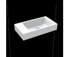 Kaldewei Puro Handwaschbecken B: 55 T: 30 cm, Becken rechts weiß, ohne Hahnloch 901206433001