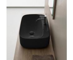 Scarabeo Moon Aufsatzwaschbecken B: 70 H: 18 T: 42 cm schwarz, mit BIO System Beschichtung 550535BK
