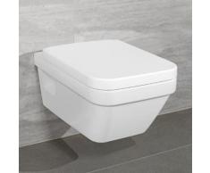 Villeroy & Boch Architectura Combi-Pack Wand-Tiefspül-WC L: 53 B: 37 cm offener Spülrand, WC-Sitz weiß, mit CeramicPlus 5685HRR1
