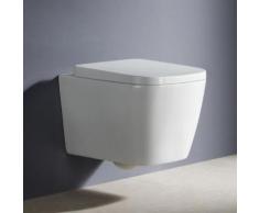 PREMIUM 100 Wand-Tiefspül-WC L: 49,5 B: 36 cm, spülrandlos, eckig PR1068