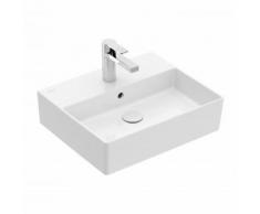 Villeroy & Boch Memento 2.0 Handwaschbecken B: 50 T: 42 cm weiß mit CeramicPlus, mit 1 Hahnloch, mit Überlauf, geschliffen 4A225GR1