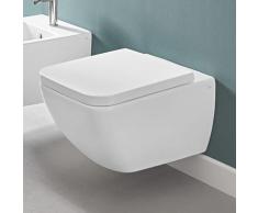 Villeroy & Boch Venticello Wand-Tiefspül-WC, offener Spülrand L: 56 B:37,5 cm stone white, mit CeramicPlus 4611R0RW