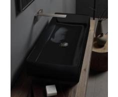Scarabeo Teorema 2.0 Aufsatzwaschbecken B: 80 H: 14 T: 40 cm schwarz, mit BIO System Beschichtung 510235BK