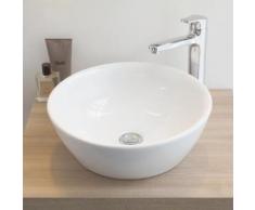 Laufen Pro B Waschtisch-Schale Ø 42 H: 14 cm mit Überlauf weiß, mit Clean Coat H8129624001091