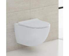VitrA Sento Wand-Tiefspül-WC L: 54 B: 36,5 cm ohne Spülrand, weiß, mit VitrAclean 7748B403-0075